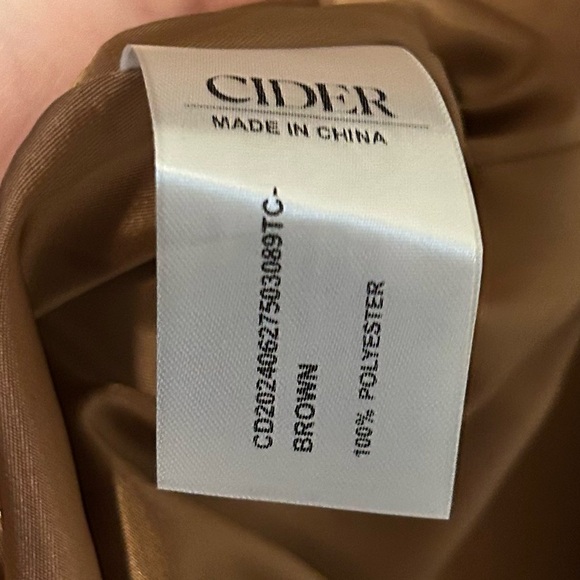 NWT Cider Brown Faux Suede Faux Fur Collar Oversized Coat - Picture 5 of 6